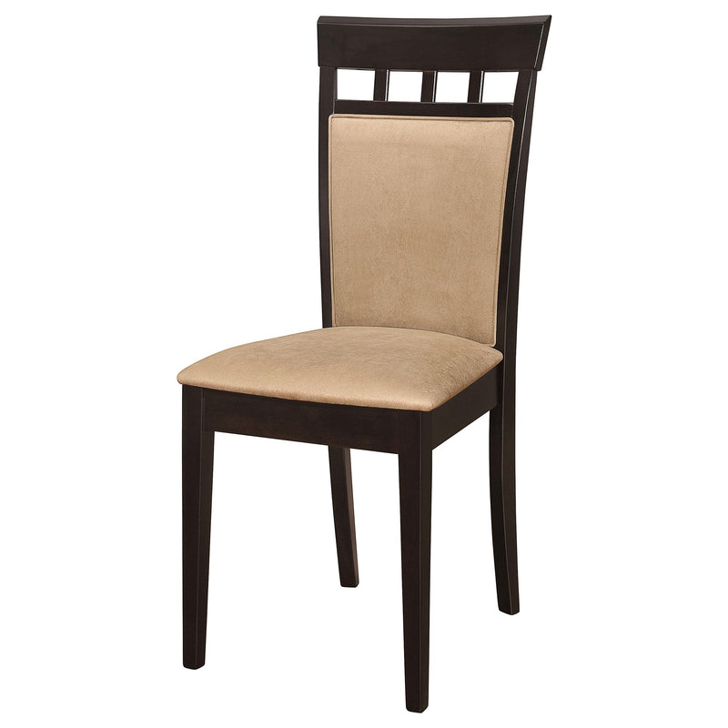  Coaster Furniture Gabriel 100773 Closed Back Dining Side Chair - Cappuccino (Set of 2) IMAGE 3