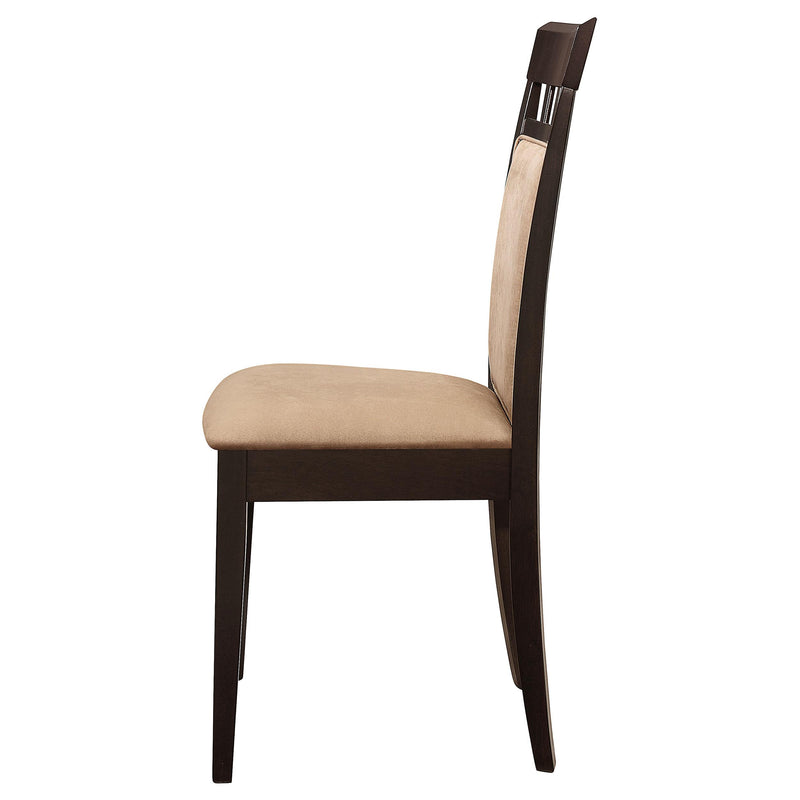  Coaster Furniture Gabriel 100773 Closed Back Dining Side Chair - Cappuccino (Set of 2) IMAGE 4