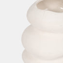 21422-01/02 White Hand Scribed Cairn Vase