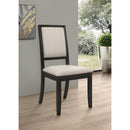  Coaster Furniture Louise 101562 Upholstered Wood Dining Side Chair - Black (Set of 2) IMAGE 8