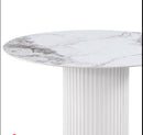 ACADIA ROUND 53-INCH SINTERED STONE TOP DINING TABLE WHITE 105580