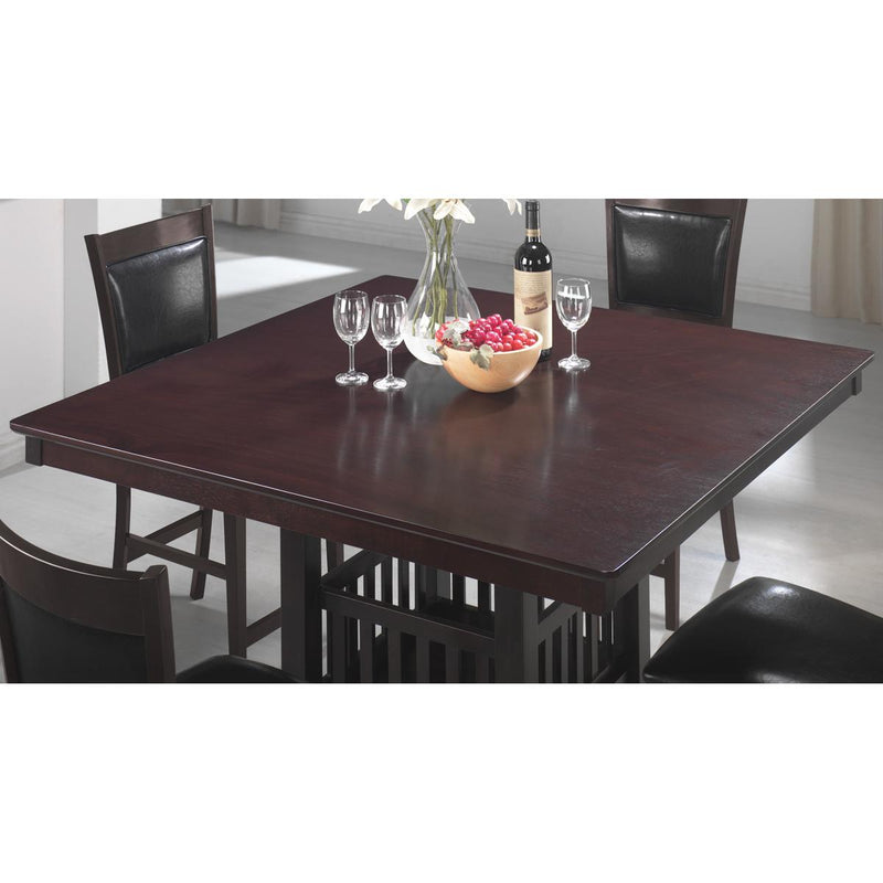 Coaster Furniture Square Jaden Counter Height Dining Table with Pedestal Base 100958 IMAGE 2