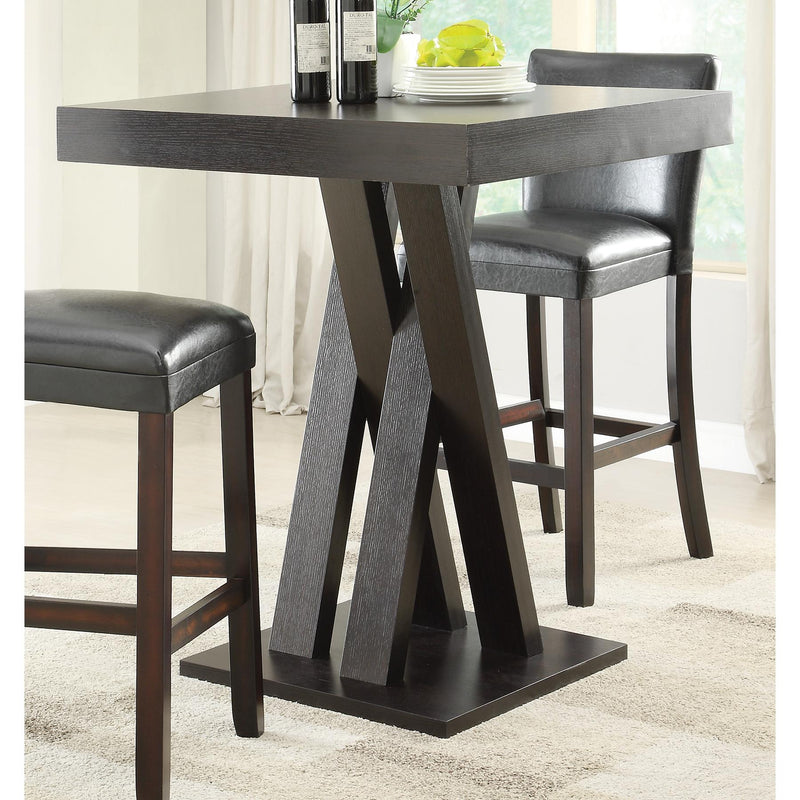 Coaster Furniture Square Pub Height Dining Table with Pedestal Base 100520 IMAGE 2