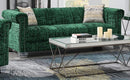 U232-S DARK GREEN CRUSHED VELVET SOFA