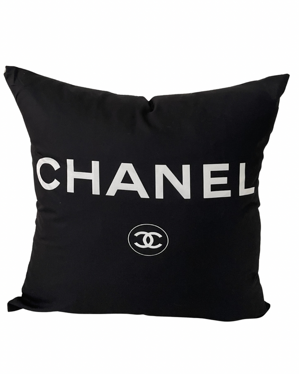 CHANEL COCO 20x20 PILLOW COVER - BLACK & WHITE
