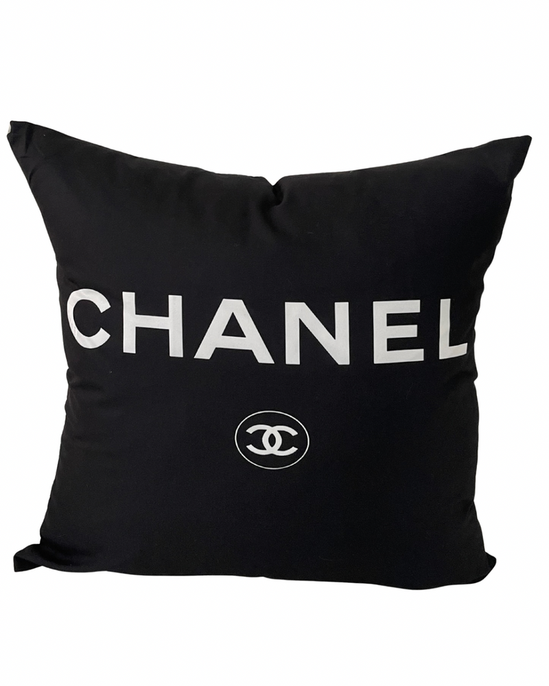 CHANEL COCO 20x20 PILLOW COVER - BLACK & WHITE
