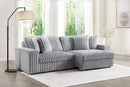 U309 Gray Corduroy Power 4 Seater Sofa