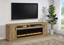 Eddy 79-inch 2-door TV Stand Fireplace Media Console 722843