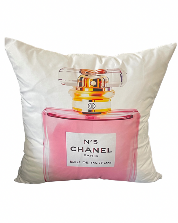 CHANEL PARFUM 20x20 PILLOW COVER - PINK& WHITE