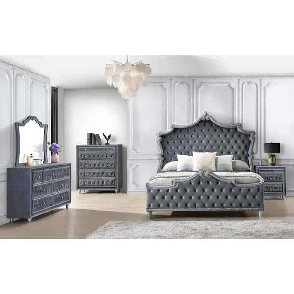 Coaster Furniture Antonella 223581KW-S5 7 pc California King Upholstered Bedroom Set IMAGE 1