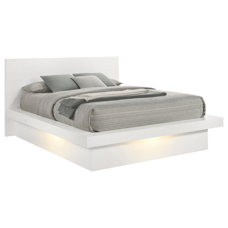  Coaster Furniture Jessica 202990KE Wood Eastern King LED Panel Bed - Snow White IMAGE 2