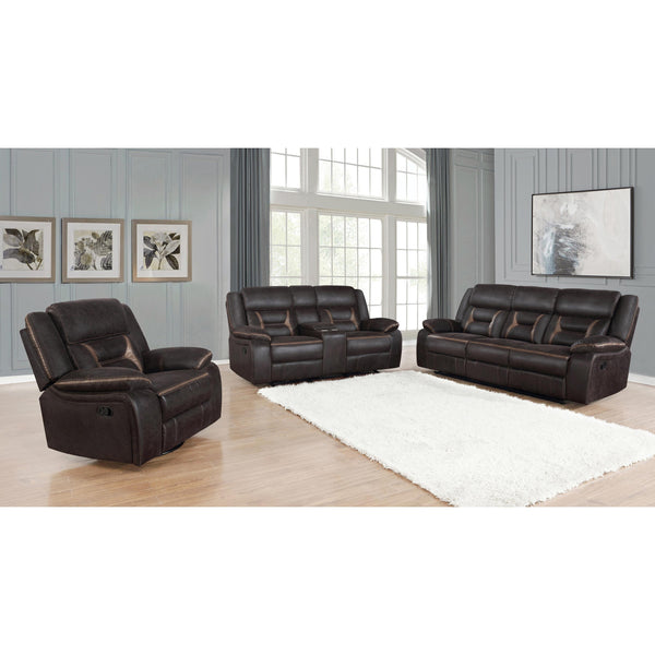 Coaster Furniture Greer 651354-S3 3 pc Reclining Living Room Set IMAGE 1