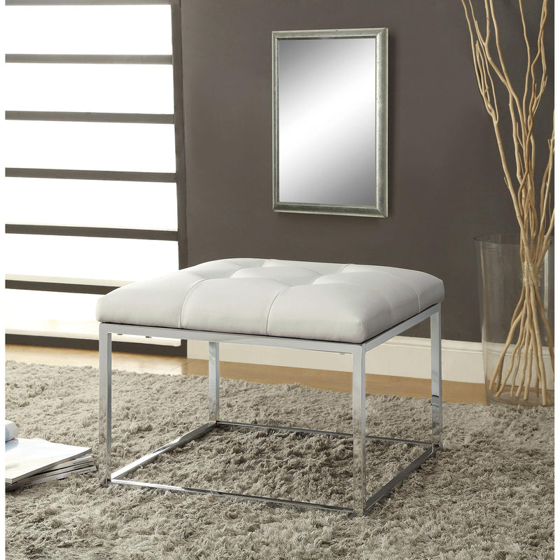 Coaster Furniture Leather Look Ottoman 500423 IMAGE 2