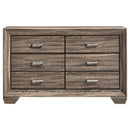 Coaster Furniture Kauffman 204193 6-Drawer Dresser - Washed Taupe IMAGE 2