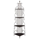  Coaster Furniture Poppy 910038 74-inch 4-shelf Corner Bookshelf - Copper and Cappuccino IMAGE 5