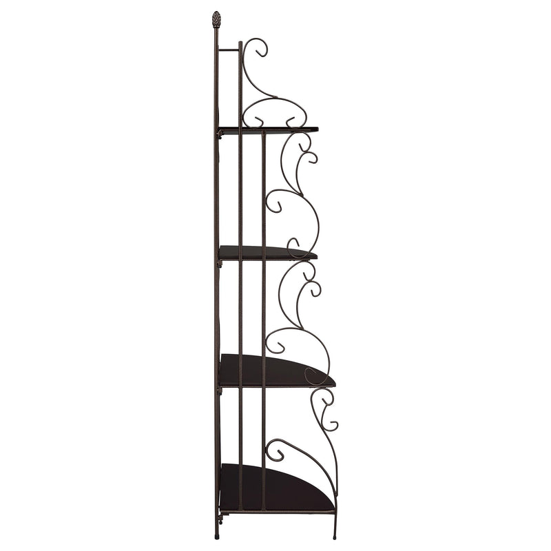  Coaster Furniture Poppy 910038 74-inch 4-shelf Corner Bookshelf - Copper and Cappuccino IMAGE 6