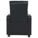  Coaster Furniture Toohey 600181 Upholstered Home Theater Push Back Recliner - Black IMAGE 7
