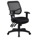  Coaster Furniture Rollo 800019 Upholstered Adjustable Ergonomic Office Chair - Black IMAGE 1