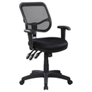  Coaster Furniture Rollo 800019 Upholstered Adjustable Ergonomic Office Chair - Black IMAGE 2