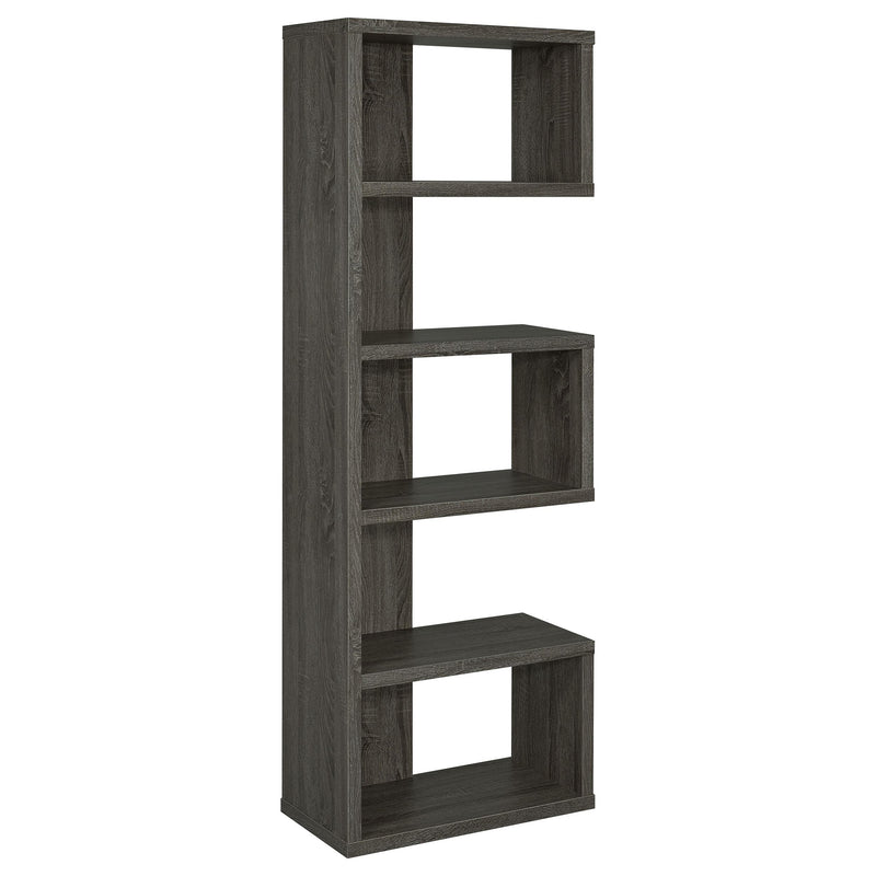  Coaster Furniture Joey 800552 71-inch 5-shelf Bookshelf - Weathered Grey IMAGE 1