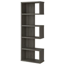  Coaster Furniture Joey 800552 71-inch 5-shelf Bookshelf - Weathered Grey IMAGE 3
