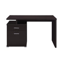  Coaster Furniture Irving 800109 47-inch 2-Drawer Office Computer Desk - Cappuccino IMAGE 3