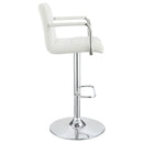  Coaster Furniture Palomar 121097 Adjustable Height Bar Stool - White and Chrome IMAGE 6