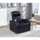 Coaster Furniture Cyrus 600001 Upholstered Track Arm Recliner - Black IMAGE 8