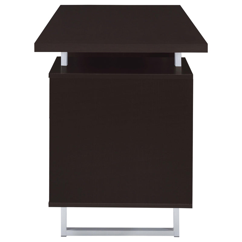  Coaster Furniture Lawtey 801521 60-inch 2-Drawer Office Computer Desk - Cappuccino IMAGE 5