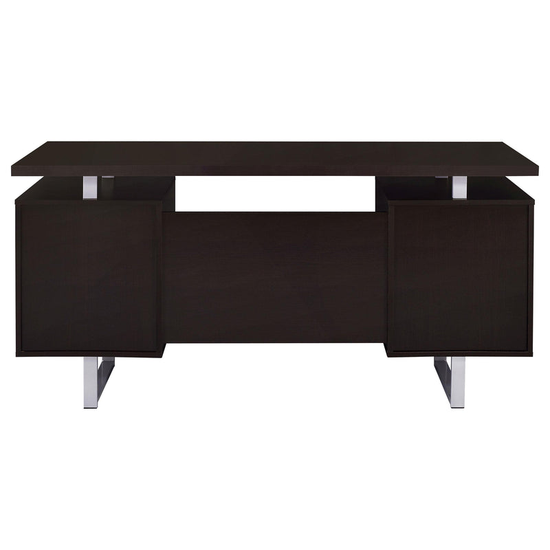 Coaster Furniture Lawtey 801521 60-inch 2-Drawer Office Computer Desk - Cappuccino IMAGE 7