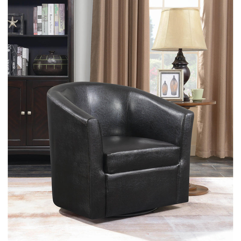 Coaster Furniture Stationary Leather Look Accent Chair 902098 IMAGE 2