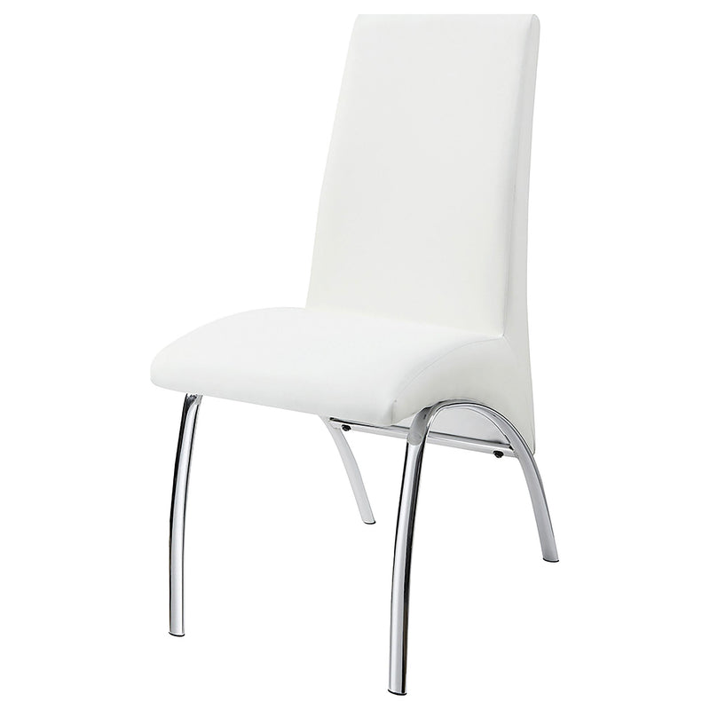  Coaster Furniture Bishop 121572 Upholstered Dining Side Chair - White (Set of 2) IMAGE 3