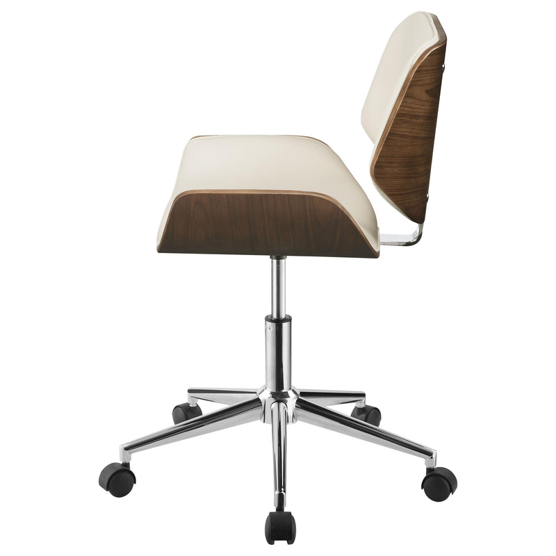 Coaster Furniture Addington 800613 Upholstered Adjustable Office Desk Chair - Ecru IMAGE 4