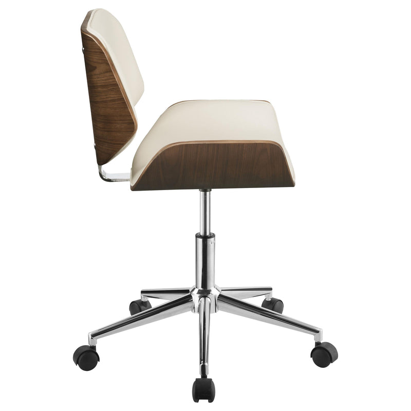 Coaster Furniture Addington 800613 Upholstered Adjustable Office Desk Chair - Ecru IMAGE 8