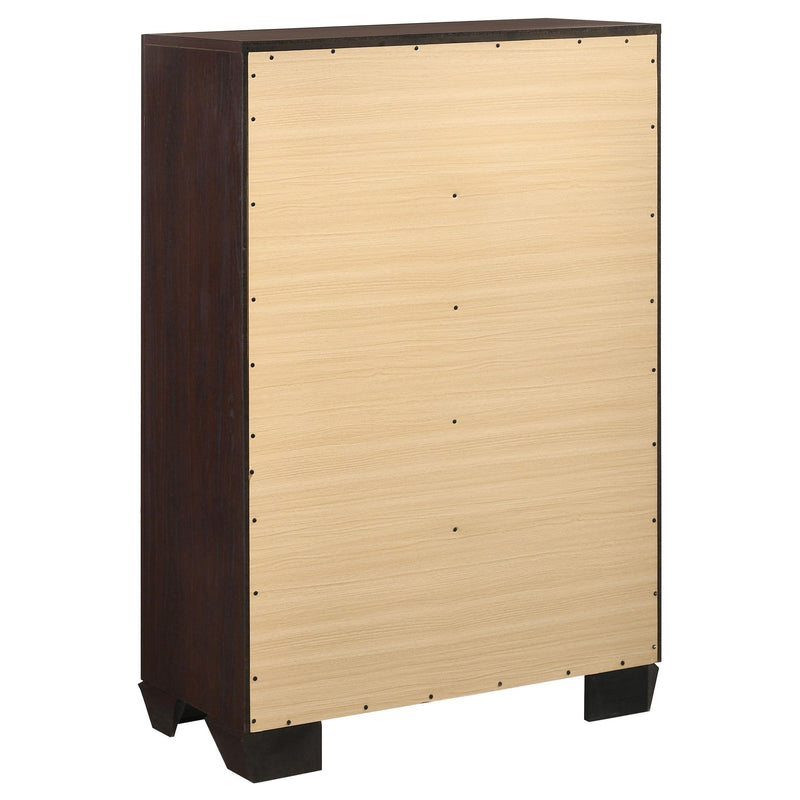  Coaster Furniture Kauffman 204395 5-Drawer Bedroom Chest - Dark Cocoa IMAGE 5