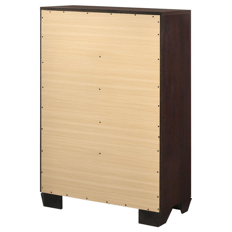  Coaster Furniture Kauffman 204395 5-Drawer Bedroom Chest - Dark Cocoa IMAGE 7