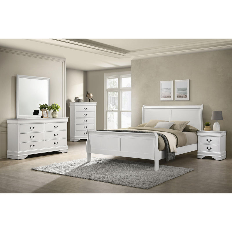  Coaster Furniture Louis Philippe 202441KE-S5 7 pc King Sleigh Bedroom Set IMAGE 1