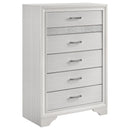  Coaster Furniture Miranda 205115 5-Drawer Bedroom Chest - White IMAGE 1