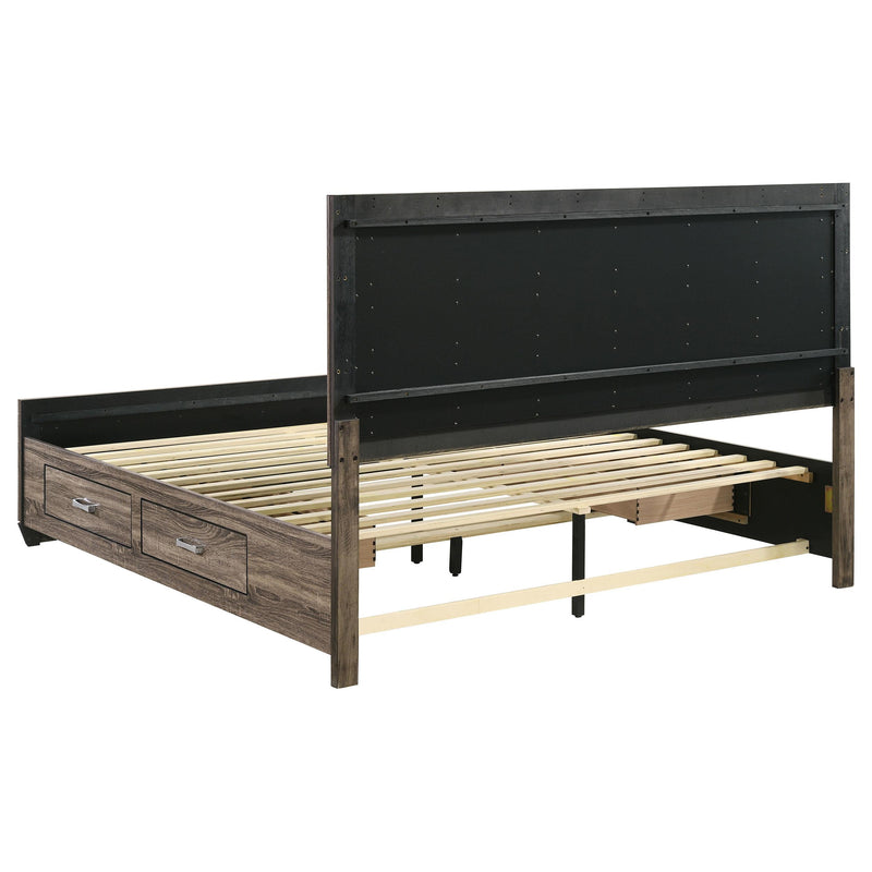  Coaster Furniture Kauffman 204190KE Wood Eastern King Storage Panel Bed - Washed Taupe IMAGE 7