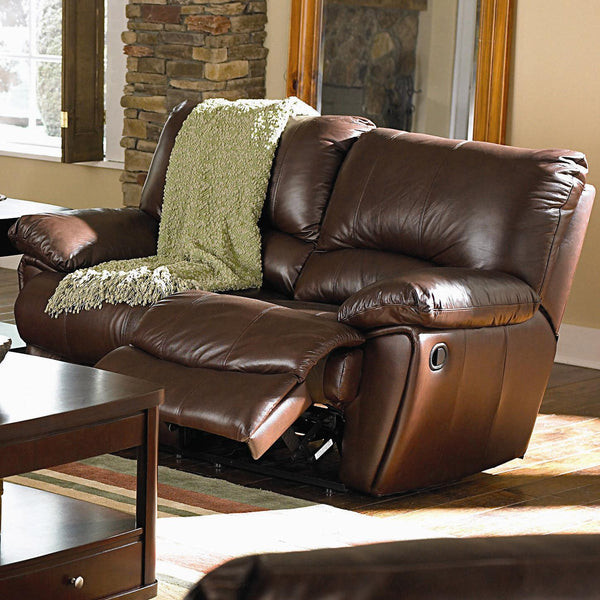 Coaster Furniture Clifford Manual Reclining Leather Loveseat 600282 IMAGE 1
