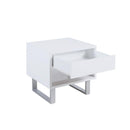 705697 ATCHISON 1-DRAWER RECTANGULAR END TABLE WHITE HIGH GLOSS