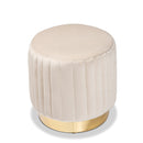 WS-20352-Beige Velvet/Gold-Ottoman