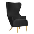 TOV-IHS44150 Julia Black Velvet Wingback Chair