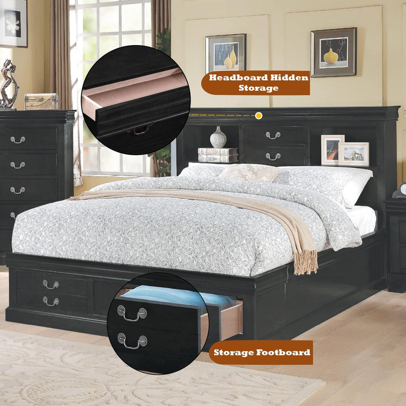 Acme Furniture Louis Philippe III 24390Q Queen Bed with Storage IMAGE 6