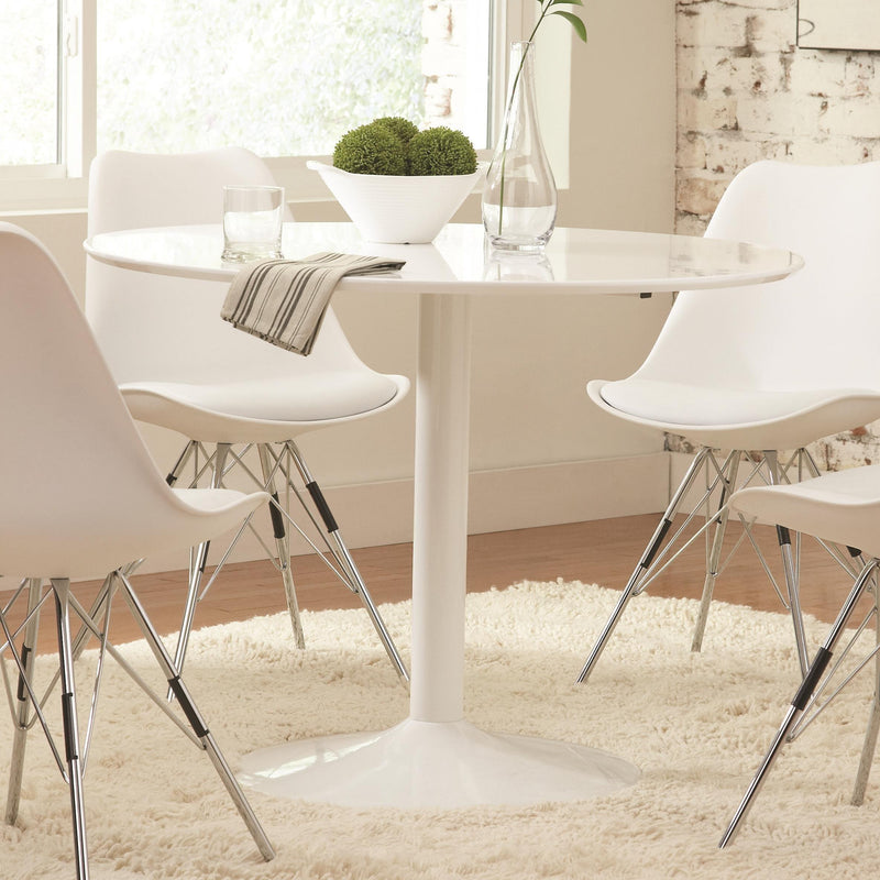 Coaster Furniture Round Lowry Dining Table with Pedestal Base 105261 IMAGE 1