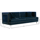 Meridian Lucas Navy Velvet Sofa IMAGE 6