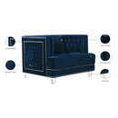 Meridian Lucas Navy Velvet Chair IMAGE 5