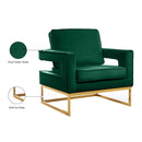Meridian Noah Green Velvet Accent Chair IMAGE 8
