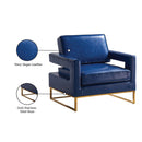 Meridian Amelia Navy Vegan Leather Accent Chair IMAGE 4