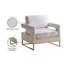 Meridian Amelia White Vegan Leather Accent Chair IMAGE 4